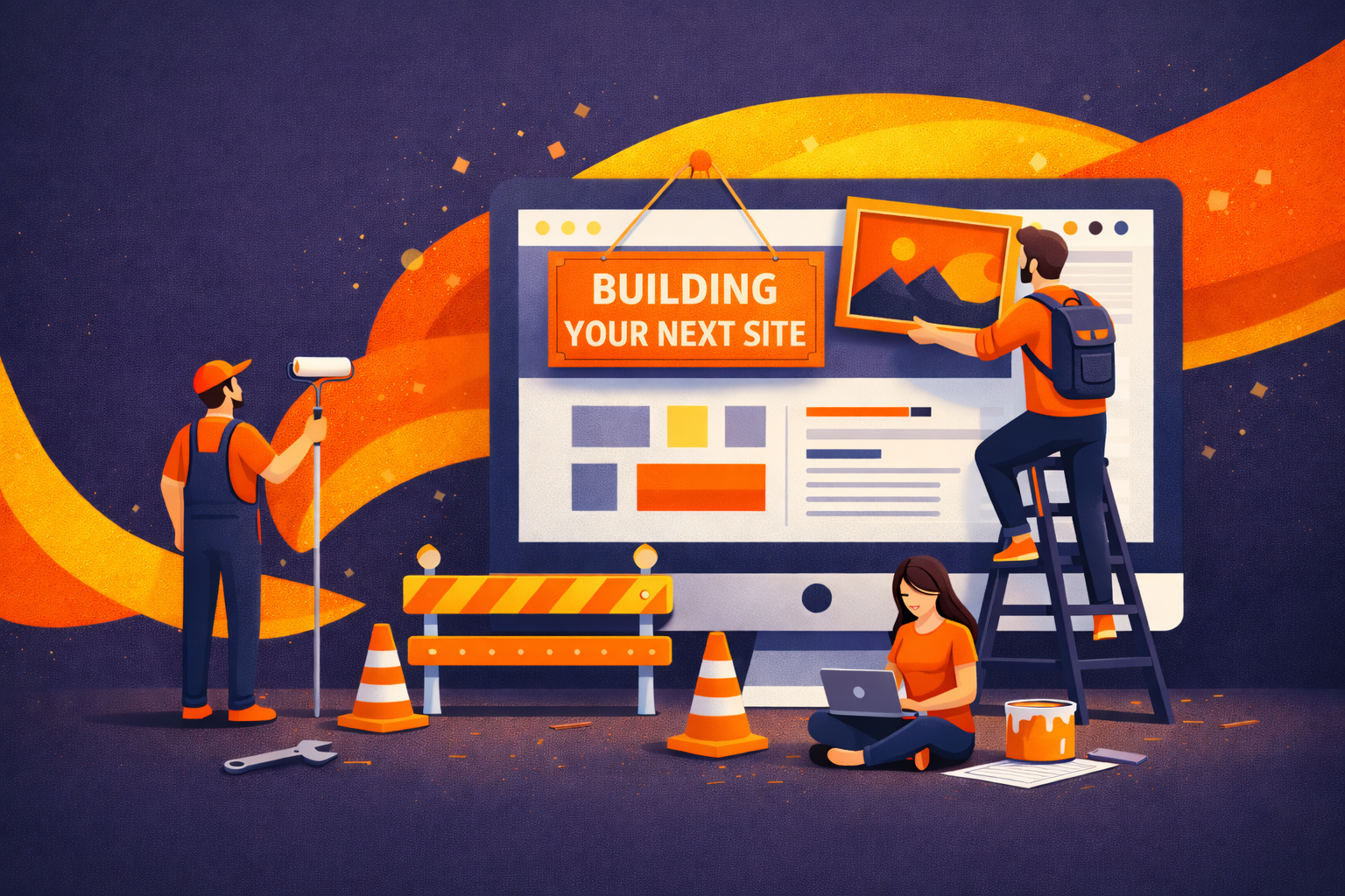 Website build and improvement illustration